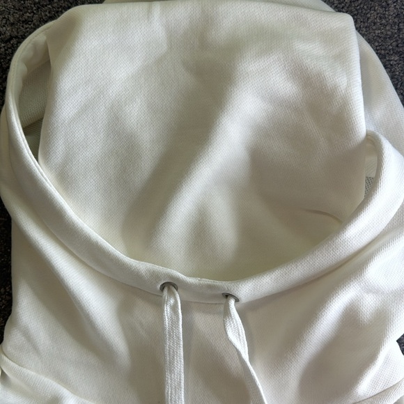 French Terry Face Shield Hoodie From Banana Republic Cream Women’s Size XS - Picture 12 of 13